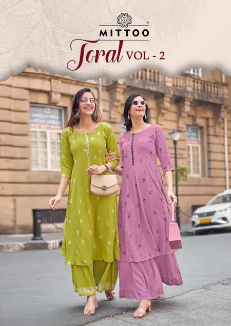 Toral Vol 2 By Mittoo Rayon Wholesale Kurti With Bottom Suppliers In Mumbai